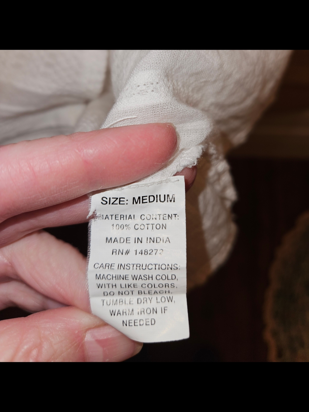 Embellish - White Textured Button-Front Top - Picture 6 of 8